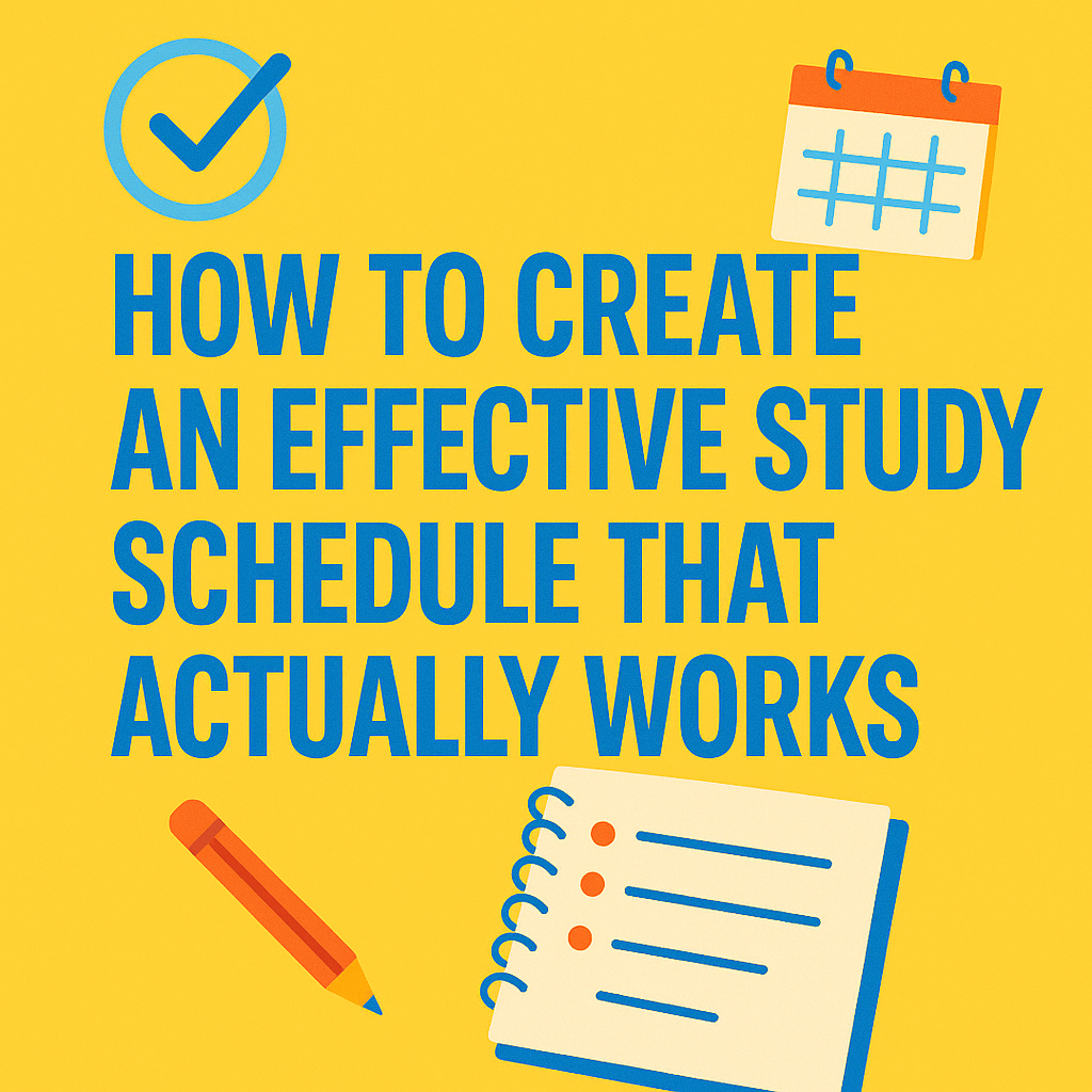 HOW TO CREATE AN EFFECTIVE STUDY SCHEDULE THAT ACTUALLY WORKS
