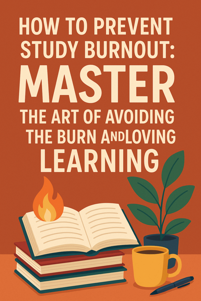 HOW TO PREVENT STUDY BURNOUT: MASTER THE ART OF AVOIDING THE BURN AND LOVING LEARNING IN 2025
