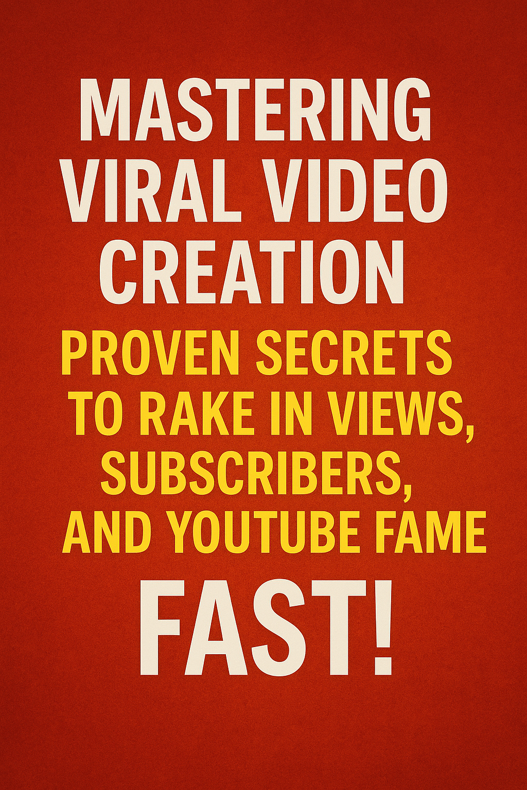 Mastering Viral Video Creation: Proven Secrets to Rake in Views, Subscribers, and YouTube Fame Fast!