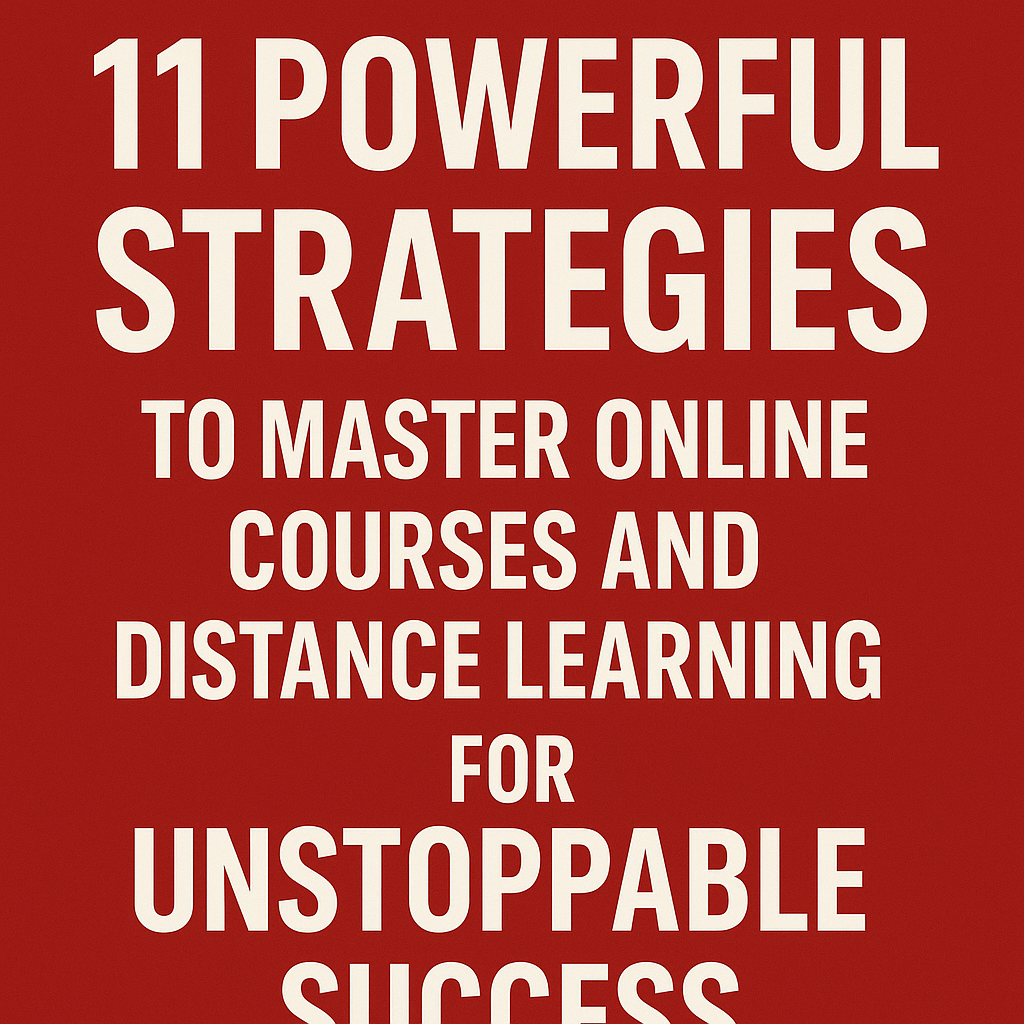 11 Powerful Strategies to Master Online Courses and Distance Learning for Unstoppable Success